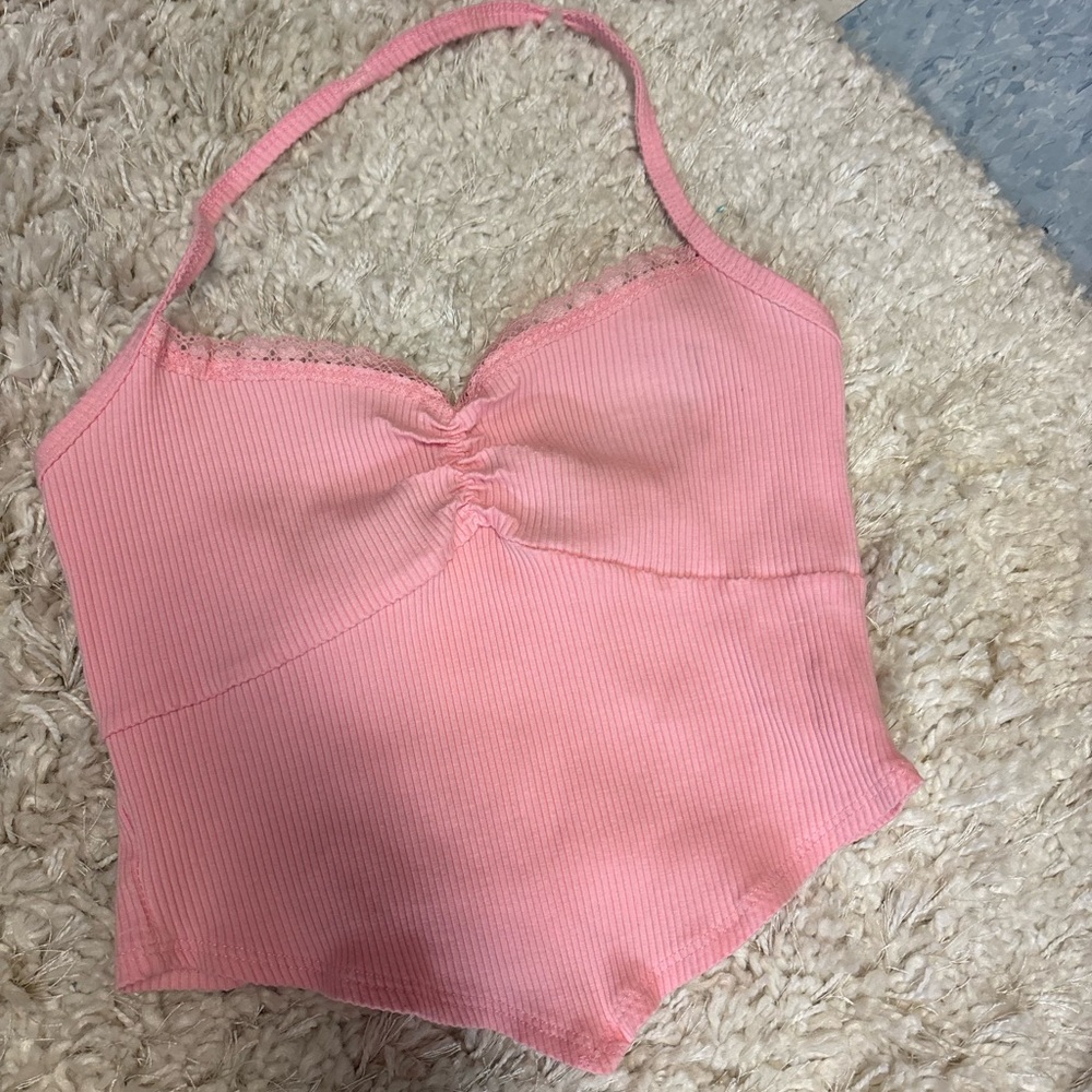 Pink Ribbed Camisole Top